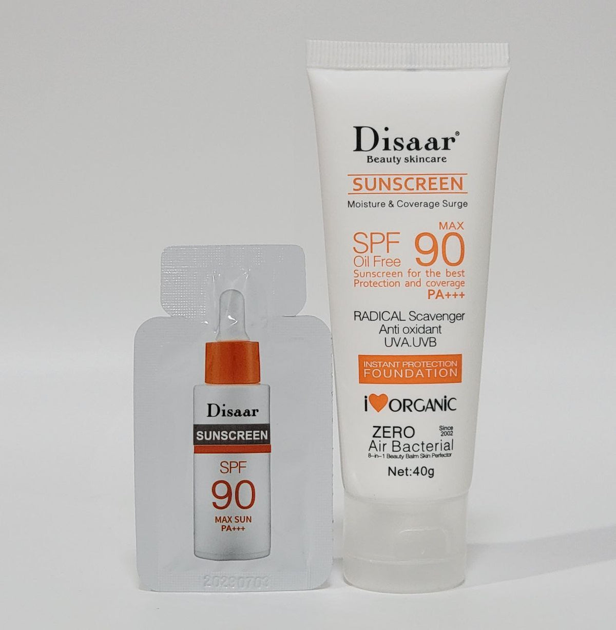 PROTECTOR SOLAR EN CREMA SIN ACEITE DE TEXTURA FINA Y NATURAL SPF 90 PA+++ DISAAR 40G