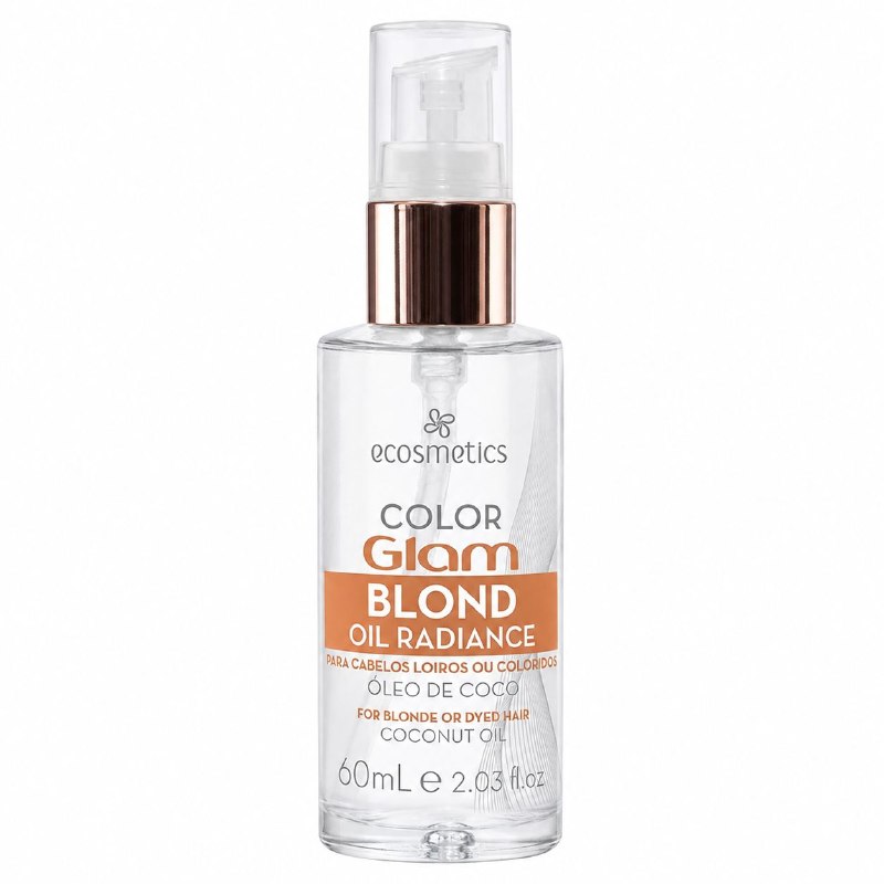 ACEITE PARA CABELLOS RUBIOS QUE ILUMINA Y REPARA LAS PUNTAS CON ACEITE DE COCO ECOSMETICS 60ML