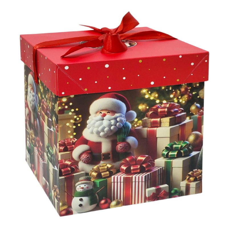 CAJA DE REGALO NAVIDEÑA MEDIANA 15X15CM