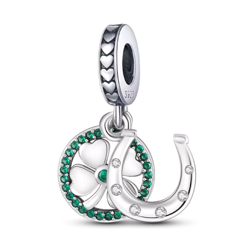 PCHARM4123 FORMA HERRADURA Y TREBOL DE LA SUERTE PANDORA PLATA 9.25