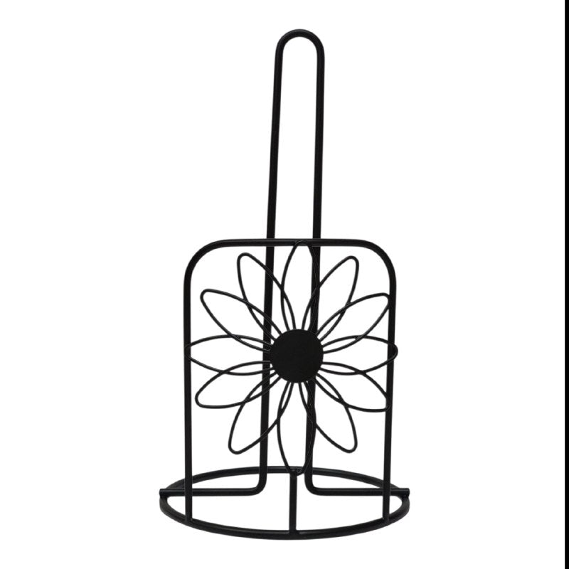 SOPORTE DE ALMACENAMIENTO PARA PAPEL TOALLA DE COCINA DE METAL NEGRO MATE