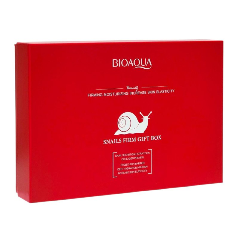 SET DE CUIDADO FACIAL REAFIRMANTE, REGENERADOR E HIDRATANTE DE BABA DE CARACOL BIOAQUA 6PCS