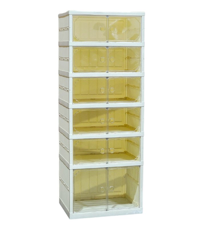 ORGANIZADOR ESTANTE DE ALMACENAMIENTO MODULAR DE PLASTICO DE 6 NIVELES 45.5X21X37CM