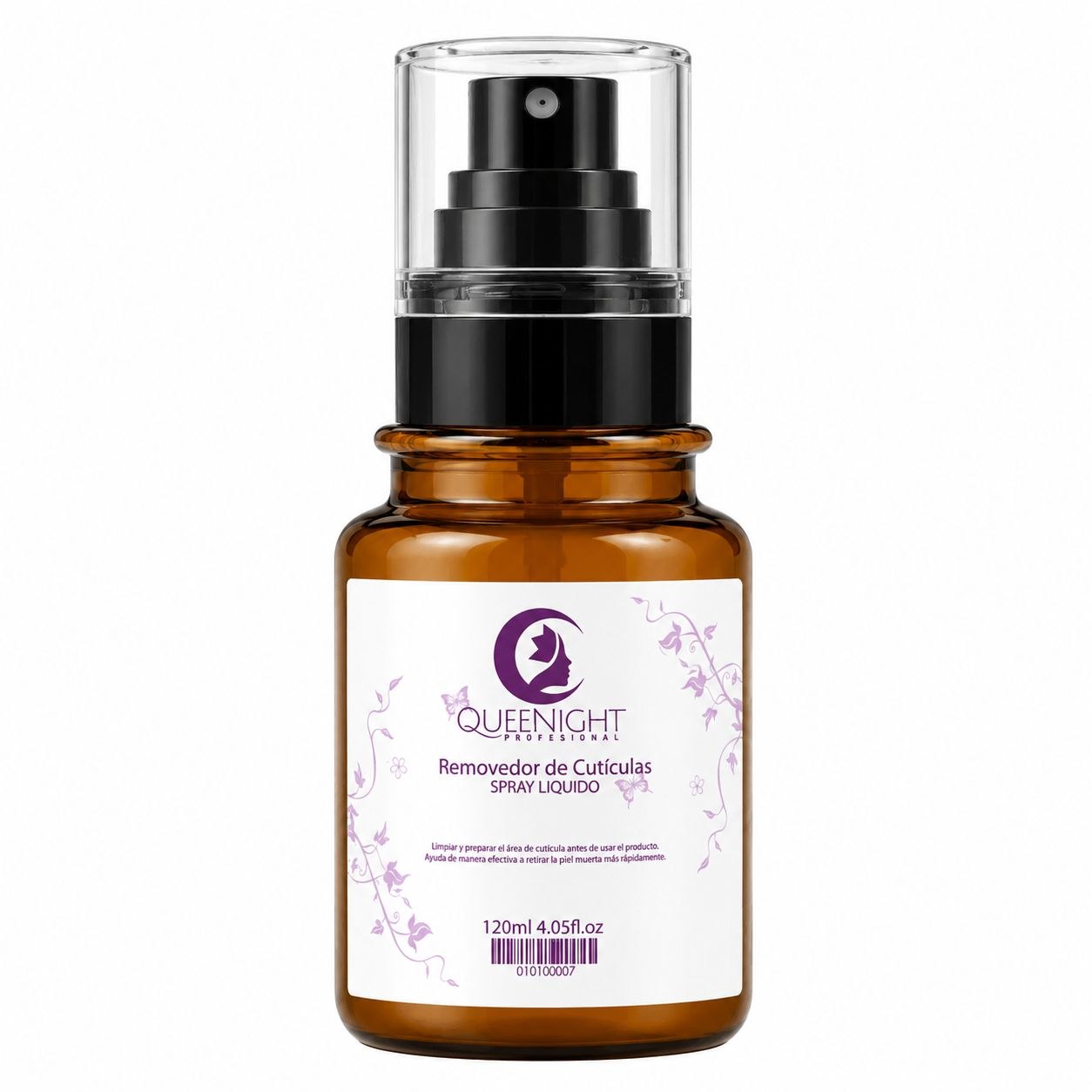 REMOVEDOR PROFESIONAL DE CUTÍCULAS EN SPRAY QUEENIGHT 120ML / 4.05 FL.OZ