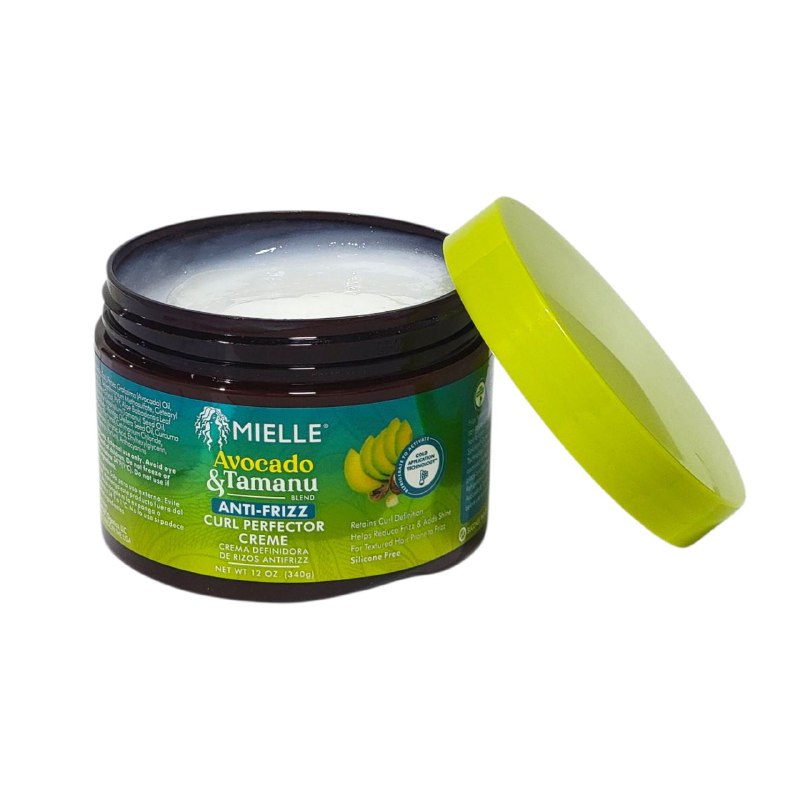 CREMA PARA PEINAR DEFINIDORA DE RIZOS ANTIFRIZZ DE AGUACATE Y ACEITE DE NUEZ MIELLE 340G