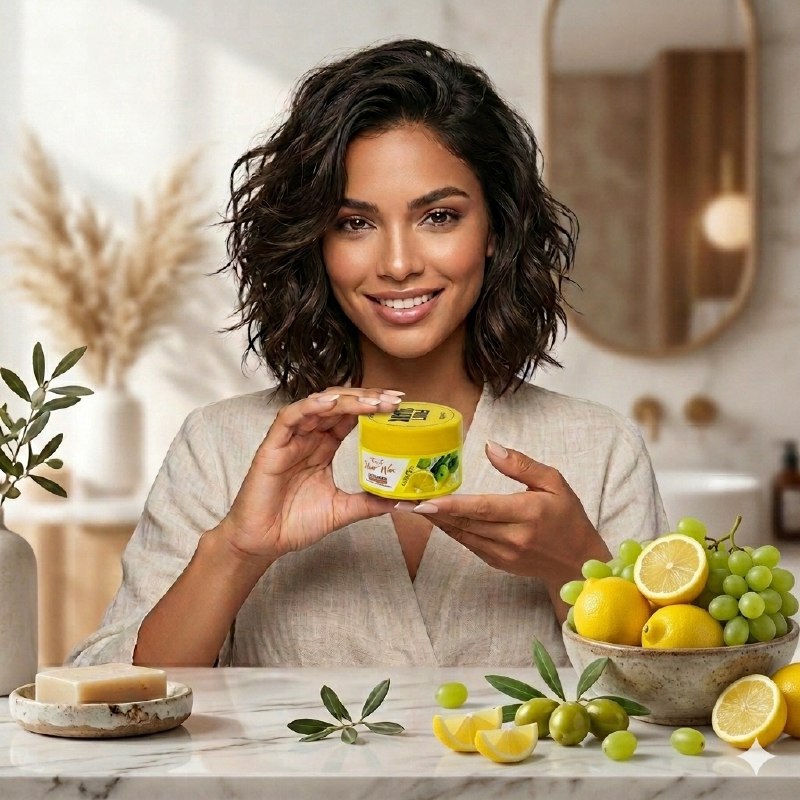 CERA PARA EL CABELLO MOLDEQADORA Y FIJADORA DE FRUTAS CON AROMA A OLIVIAS Y LIMON SADOER 100G