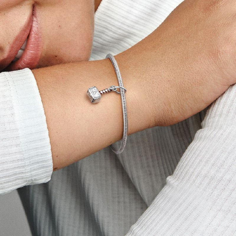 PCHARM2859$1 FORMA MJOLNIR MARTILLO DE THOR PANDORA PLATA 9.25