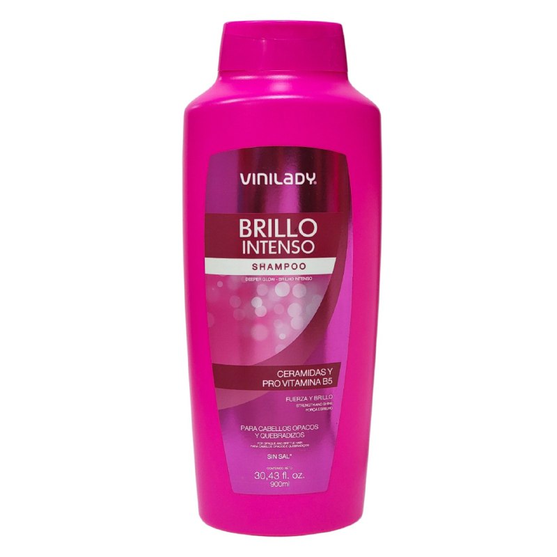 SHAMPOO CON CERAMIDAS BRILLO INTENSO VINILADY 900ML