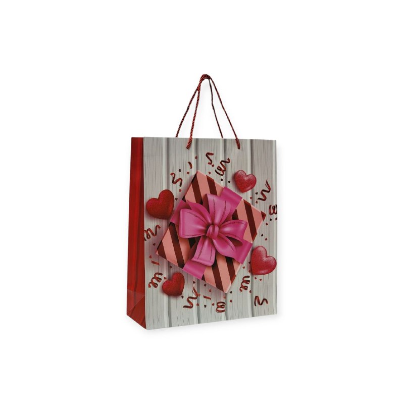 BOLSA DE REGALO PEQUEÑA 18X10X23CM SAN VALENTIN