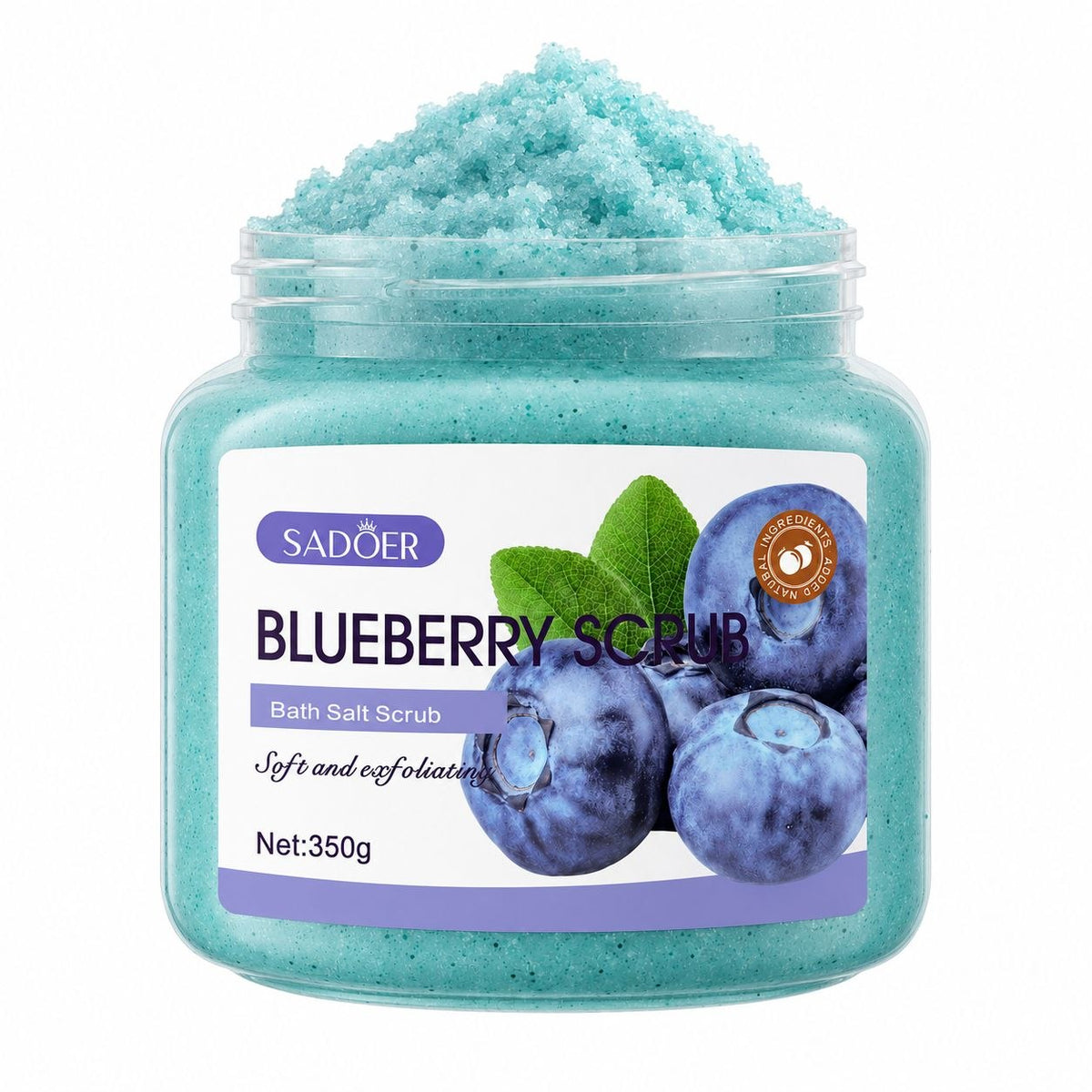 EXFOLIANTE CORPORAL DE SAL DE BAÑO CON EXTRACTO DE ARÁNDANOS SADOER 350 G / 12.35 OZ