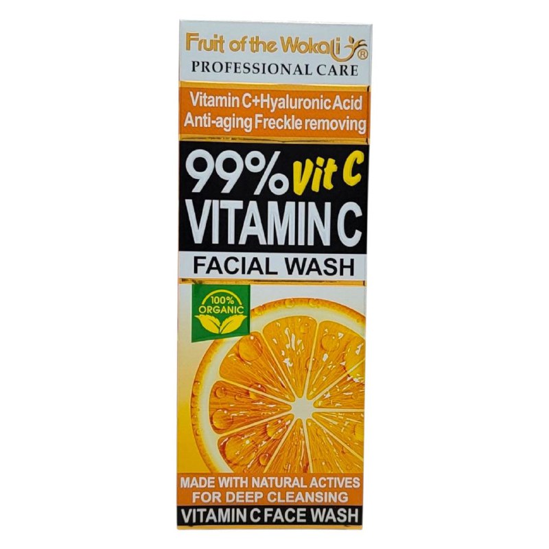 LIMPIADOR FACIAL ILUMINADOR DE USO DIARIO CON VITAMINA C FRUIT OF THE WOKALI 130ML