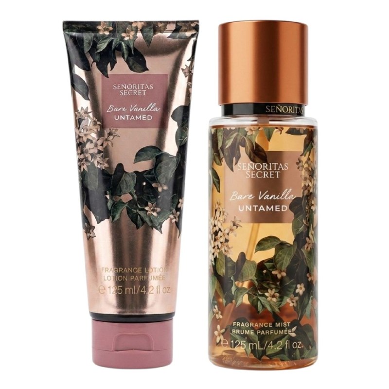 SET SENORITAS SECRET BARE VANILLA UNTAMED SPLASH 125ML, BODY LOTION 125ML (M) (AROMA SIMILAR VS BARE VANILLA UNTAMED)