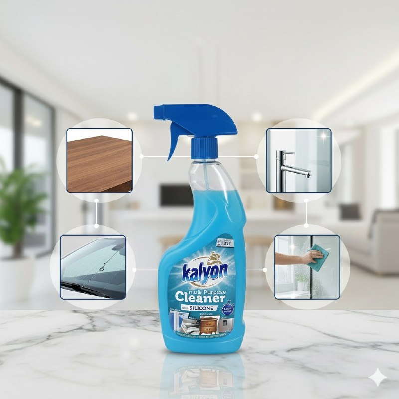LIMPIADOR MULTIUSOS EN SPRAY CON SILICONA PARA VENTANAS,MADERA,METAL,ETC KAYLON 750ML