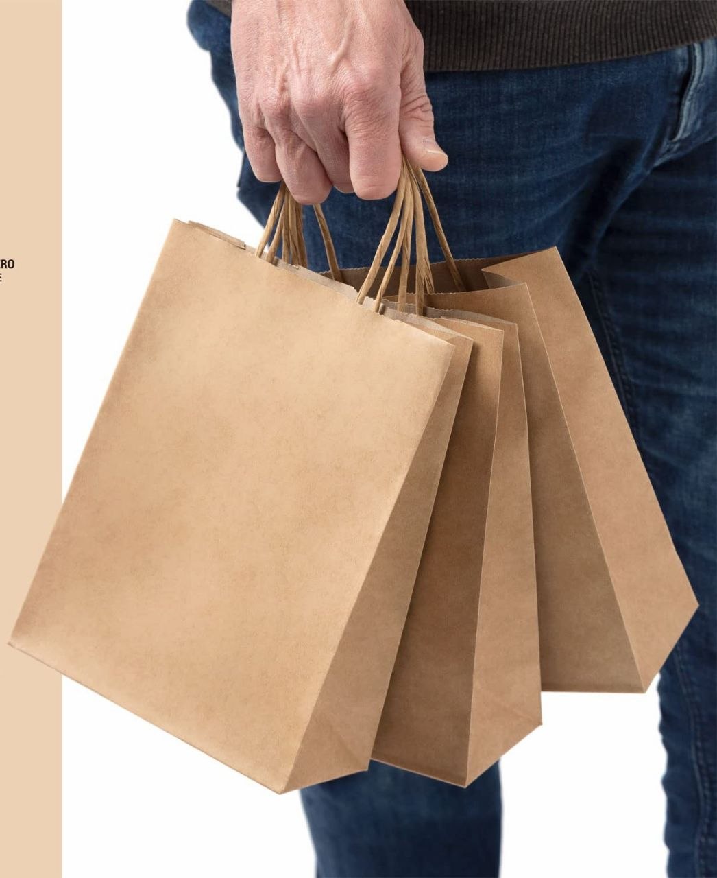 BOLSA DE REGALO PEQUEÑA DE PAPEL KRAFT MARRÓN 22X26CM