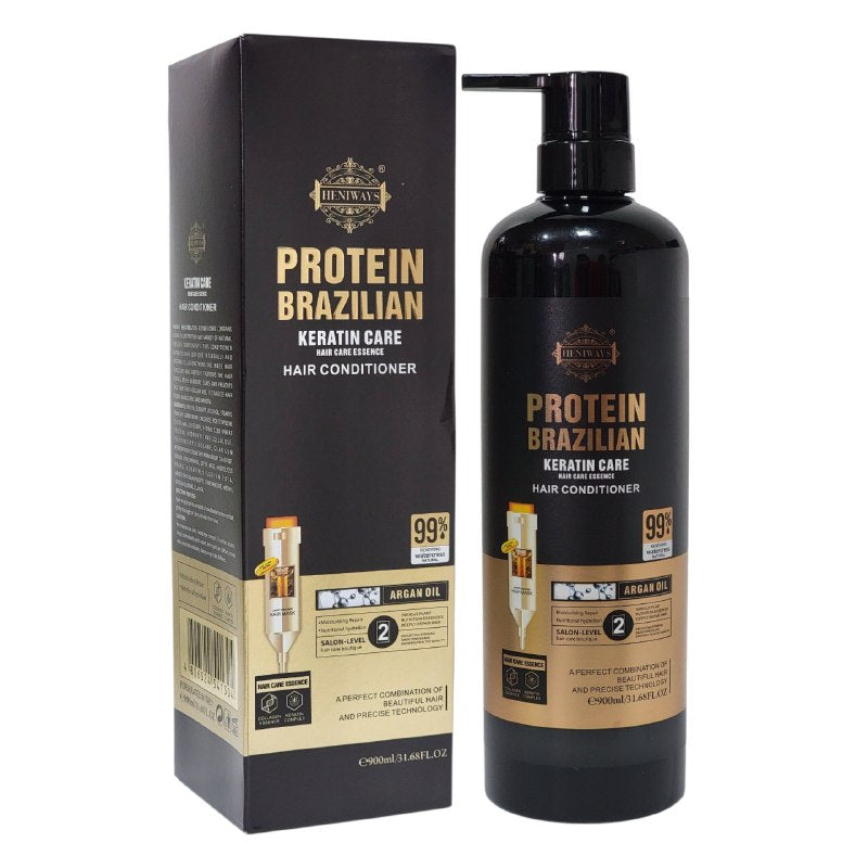 ACONDICIONADOR CON PROTEINA BRASILEÑA Y QUERATINA HENIWAYS 900ML