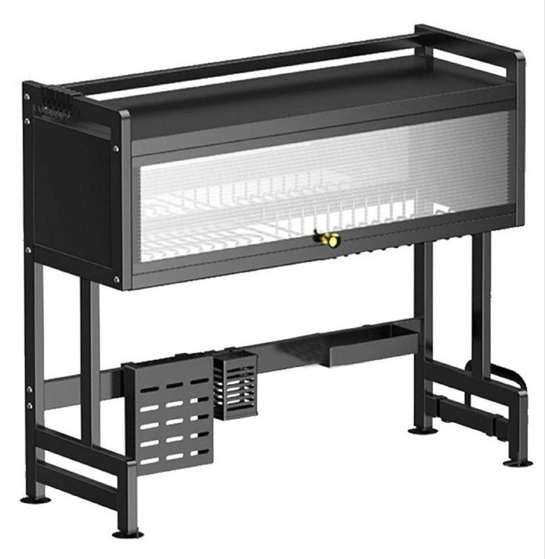 ESTANTE ORGANIZADOR ESCURRIDOR DE PLATOS DE GRAN CAPACIDAD DE ACERO INOXIDABLE 80X28X9.5CM