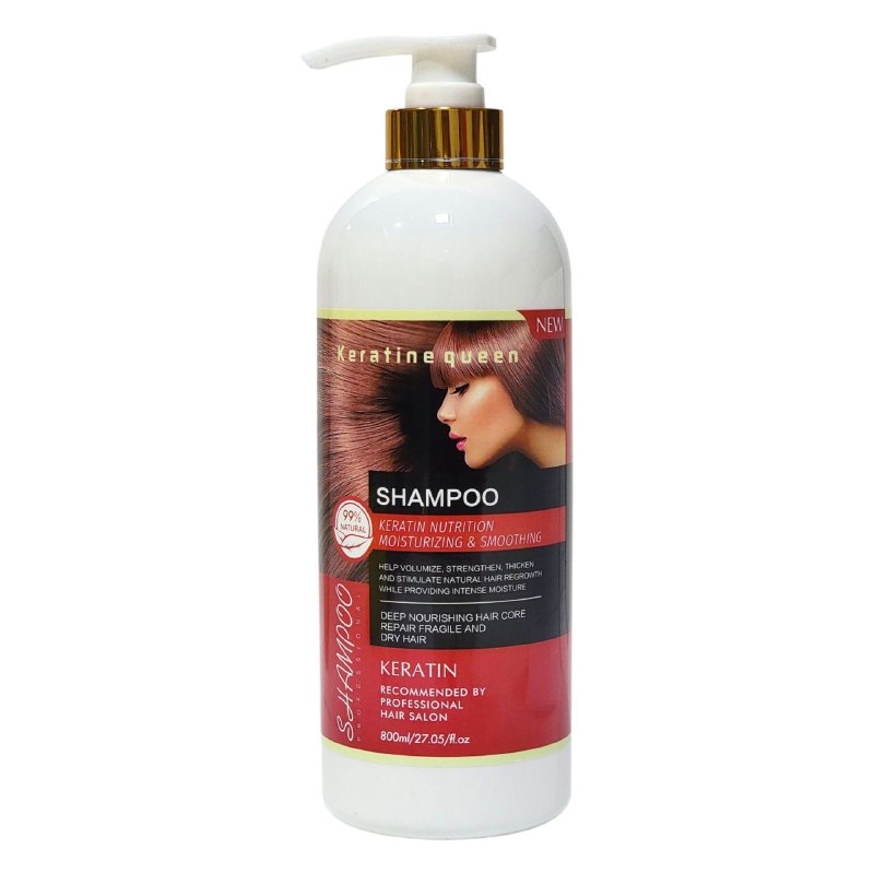 SHAMPOO DE QUERATINA NUTRE HIDRATA Y SUAVIZA KERATINE QUEEN 800ML