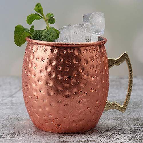 TAZA DE COCTEL MOSCOW MULE PARA BAR DE ACERO INOXIDABLE DISEÑO LISA 20OZ