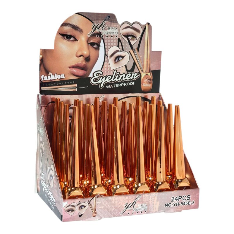 DELINEADOR DE OJOS RESISTENTE AL AGUA, LARGA DURACION COLOR NEGRO YH BEJA COSMETICS