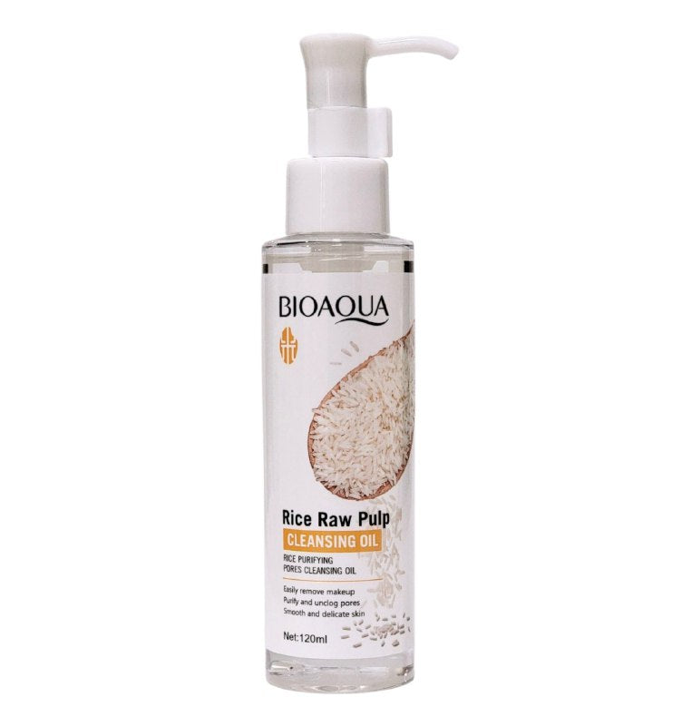 ACEITE DESMAQUILLANTE Y LIMPIADOR DE PULPA CRUDA DE ARROZ BIOAQUA 120ML