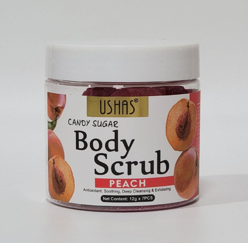 EXFOLIANTE CORPORAL DE DURAZNO ANTIOXIDANTE USHAS 12GX7UND