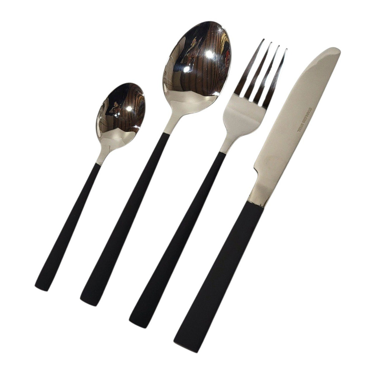 SET DE CUBIERTOS TENEDORES DE ACERO INOXIDABLE NEGRO EPICURE 16PCS