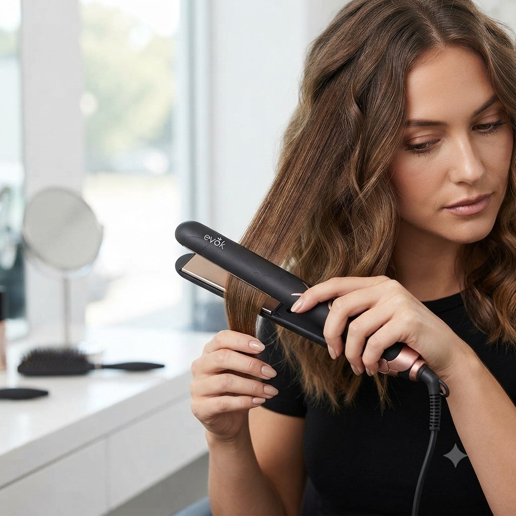 CEPILLO ALISADOR ELÉCTRICO TÉRMICO CON DISEÑO DE DESENREDE AVANZADO EVOK ALISA Y REVITALIZA EL CABELLO 65W
