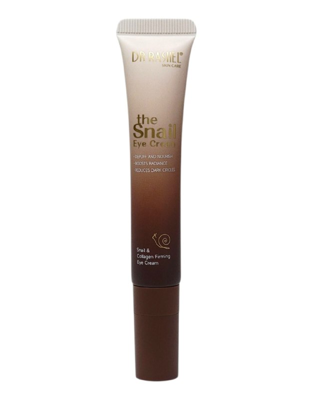 CREMA FACIAL SUAVIZANTE PARA EL CONTORNO DE OJOS DE CARACOL Y COLAGENO 20G, DEJA LA MIRADA RADIANTE Y DESCANSADA, DISMINUYE LAS OJERAS Y LA HINCHAON DE LA PIEL ALREDEDOR DE LOS OJOS DR RASHEL