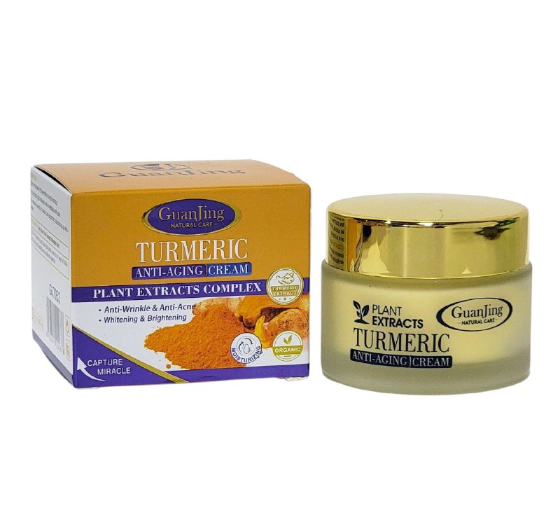 CREMA FACIAL ANTIEDAD ANTIACENE ACLARANTE CON EXTRACTO DE CURCUMA GUANJING 50ML