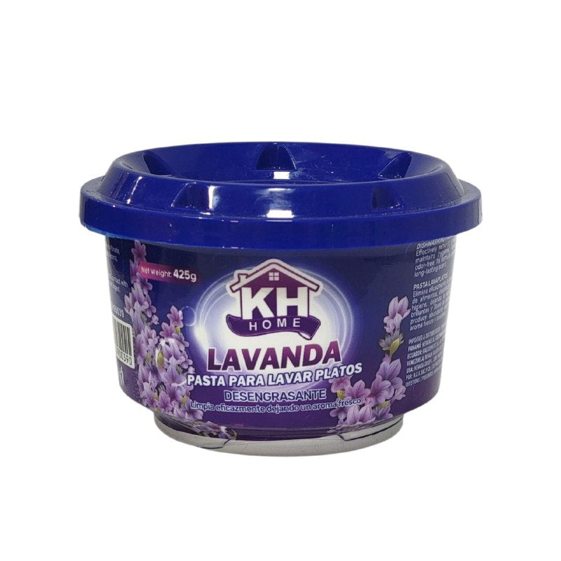 JABON PARA LAVAR TRASTES PLATOS DESENGRASANTE CON AROMA A LAVANDA KH HOME 425G