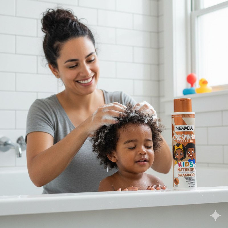 SHAMPOO PARA NIÑOS HIDRATANTE PARA CABELLO RIZADO Y AFROS NEVADA KIDS 500ML