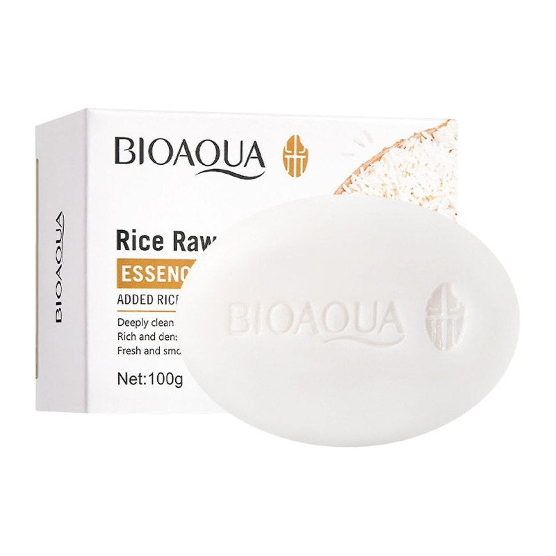 JABON FACIAL EN BARRA DE ESENCIA DE PULPA CRUDA DE ARROZ BIOAQUA 100G