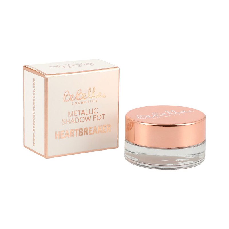 SOMBRAS DE MAQUILLAJE METALICAS EN CREMA CON RELFLEJOS, OBTIENE MEJOR PIGMENTACION BEBELLA COSMETICS METALLIC SHADOW POT HEARTBREAKER 4G
