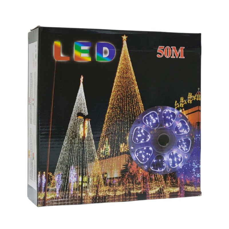 LUCES DECORATIVAS NAVIDEÑAS PARA INTERIORES O EXTERIORES DE 50MTS MULTICOLOR 23.5X7X23.5CM