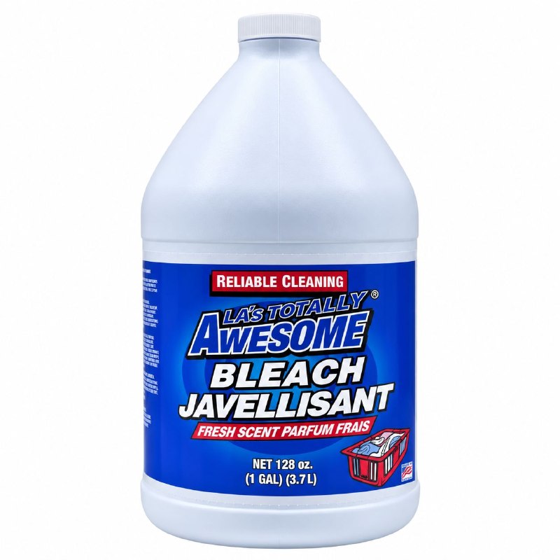 BLANQUEADOR LIQUIDO MULTIUSOS PARA ROPA, BLANQUEADOR, DESINFECTANTE Y LIMPIEADOR CON AROMA FRESCO LA'S TOTALLY 3.78L
