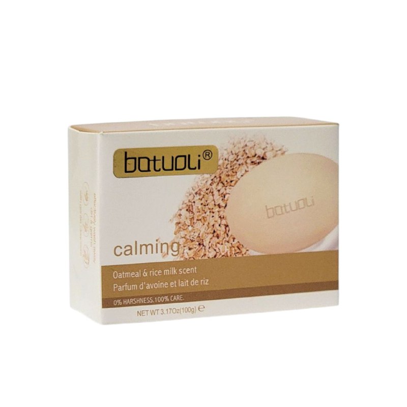 JABON CORPORAL EN BARRA CON AROMA A AVENA Y LECHE DE ARROZ BATUOLI 100G (DUPE DE DOVE)