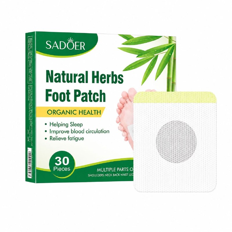 PARCHES PARA PIES Y CUERPO DE HIERBAS NATURALES SADOER 30PCS