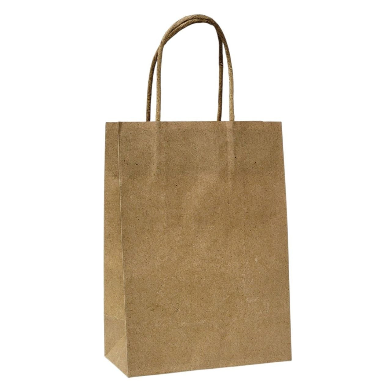 BOLSA DE REGALO PEQUEÑA DE PAPEL KRAFT MARRÓN 15X21X8CM