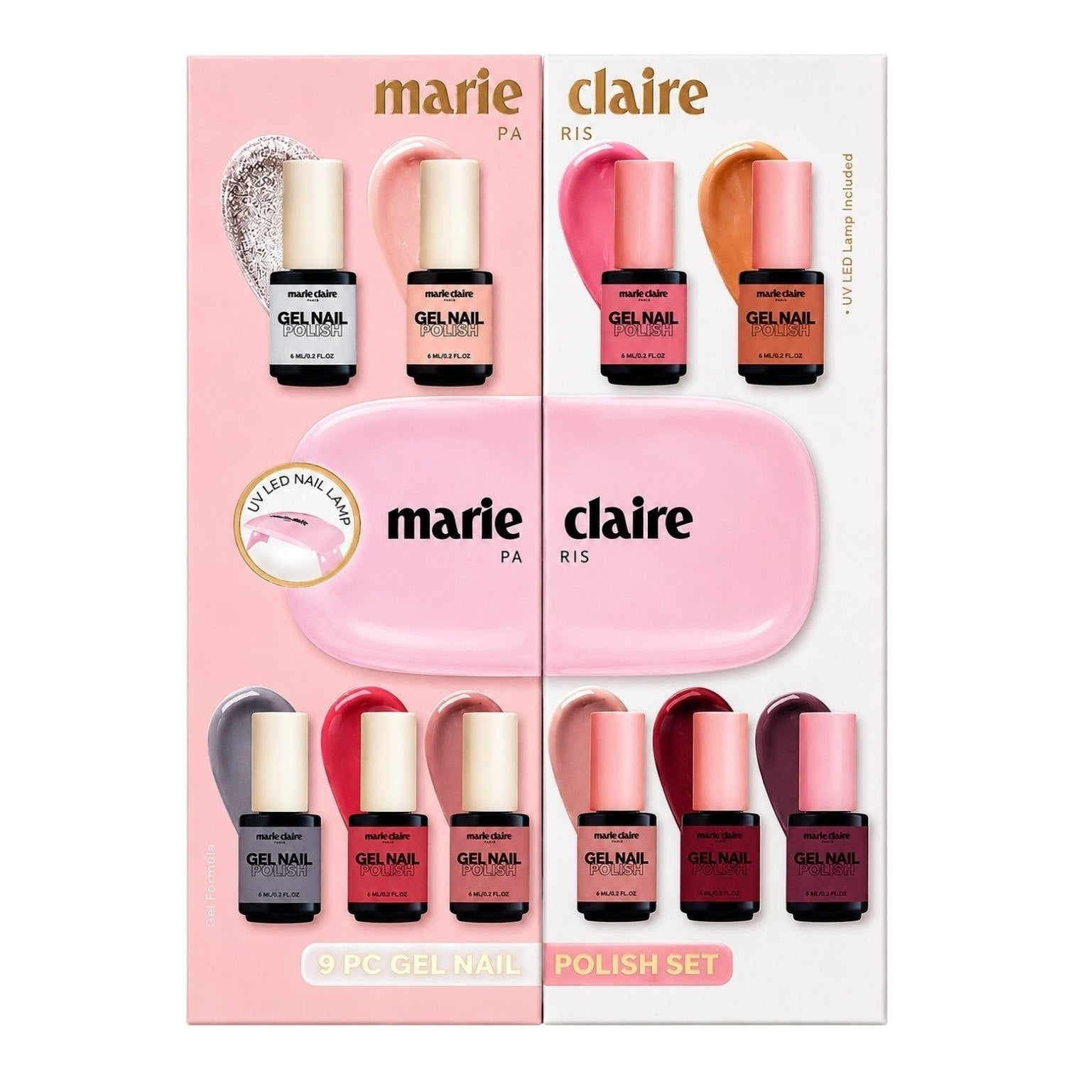 KIT DE UÑAS PERMANENTES CON LAMPARA CON TECNOLOGIA UV LED USB GRIS MARIE CLAIRE