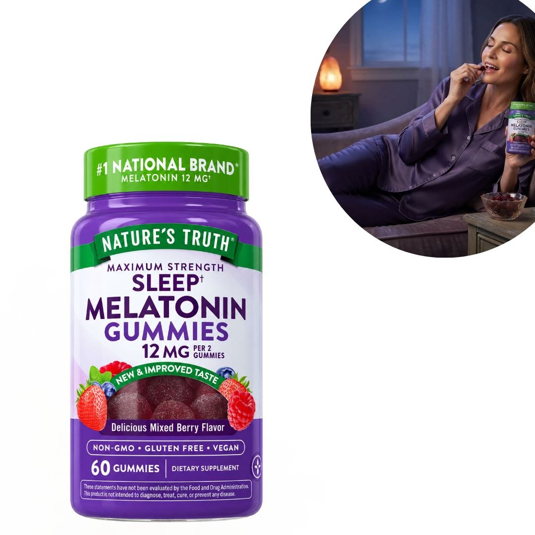 VITAMINAS EN GOMITAS PARA EL SUEÑO SABOR FRUTOS MIXTOS NATURE'S TRUTH SLEEP MELATONIN GUMMIES 60 GOMITAS