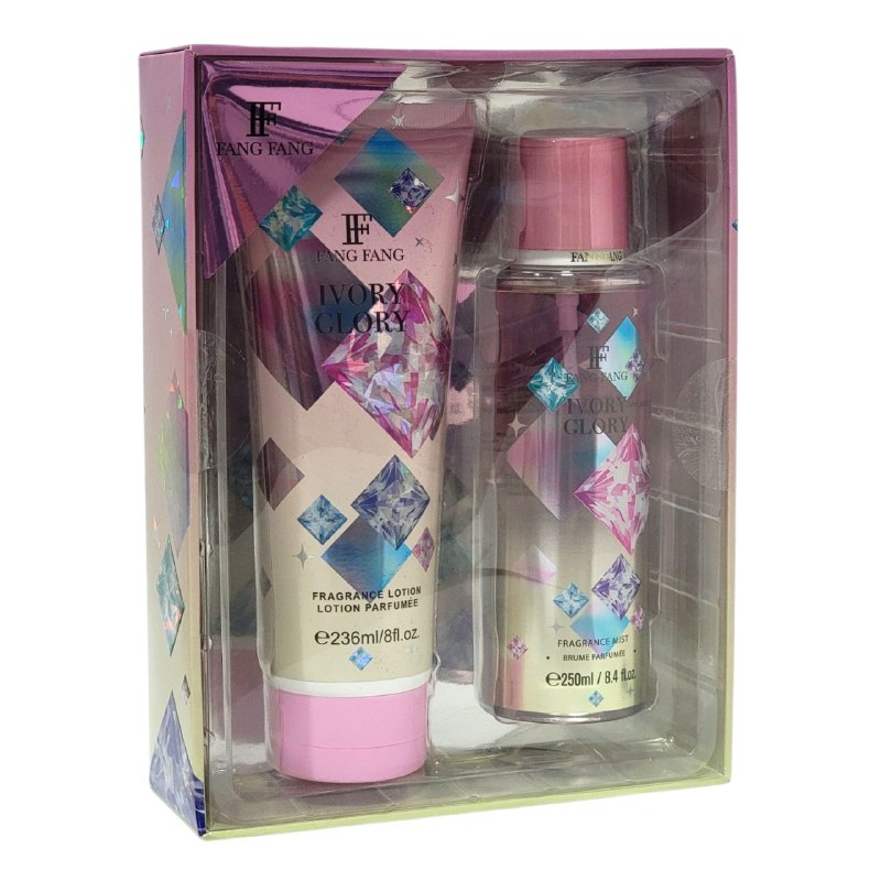 SET FANG FANG IVORY GLORY SPLASH 250ML, BODY LOTION 236ML (M)