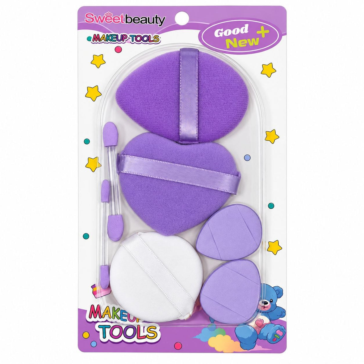 SET DE 8 ESPONJAS PARA MAQUILLAJE Y SOMBRAS SWEET BEAUTY