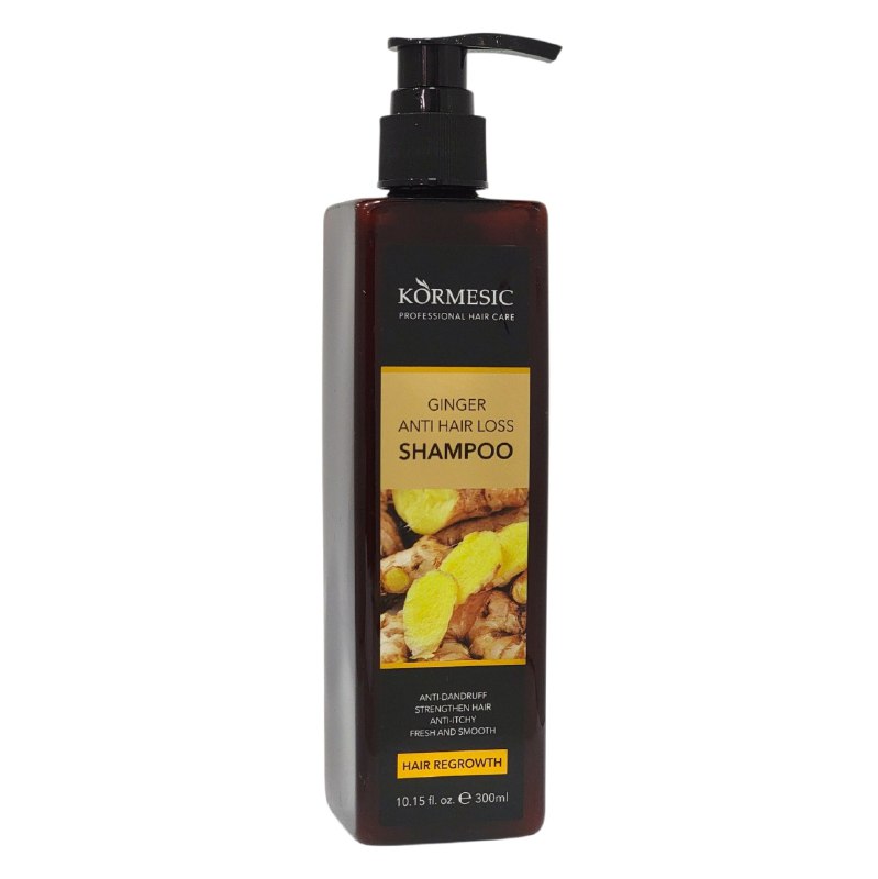 SHAMPOO DE JENGIBRE ANTICAIDA, ANTICASPA Y FORTALECEDOR KORMESIC 300ML