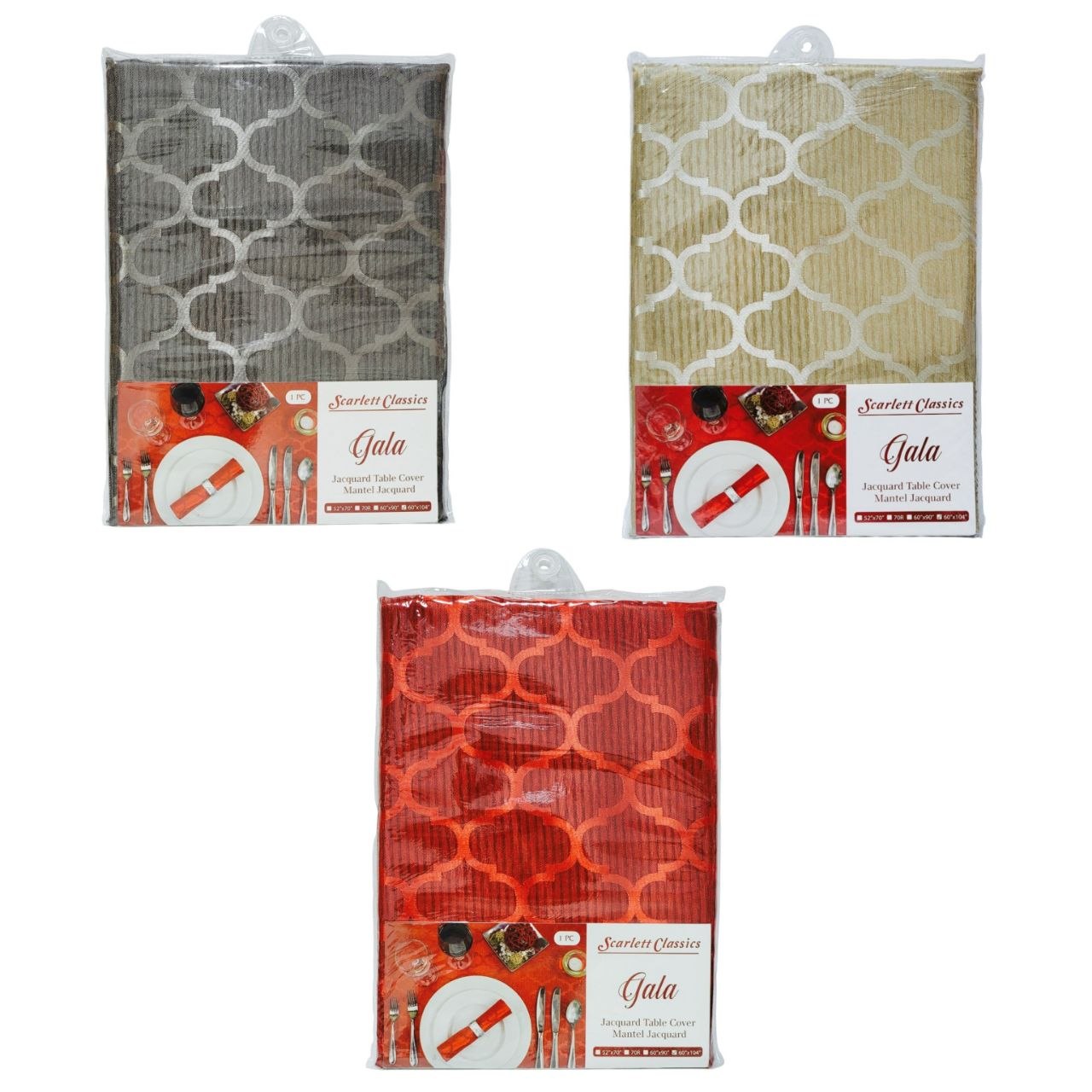 MANTEL DE MESA PROTECCIÓN Y ESTÉTICA UN TOQUE DE ELEGANCIA, CALIDEZ AL HOGAR SCARLETT CLASSICS 152X264CM