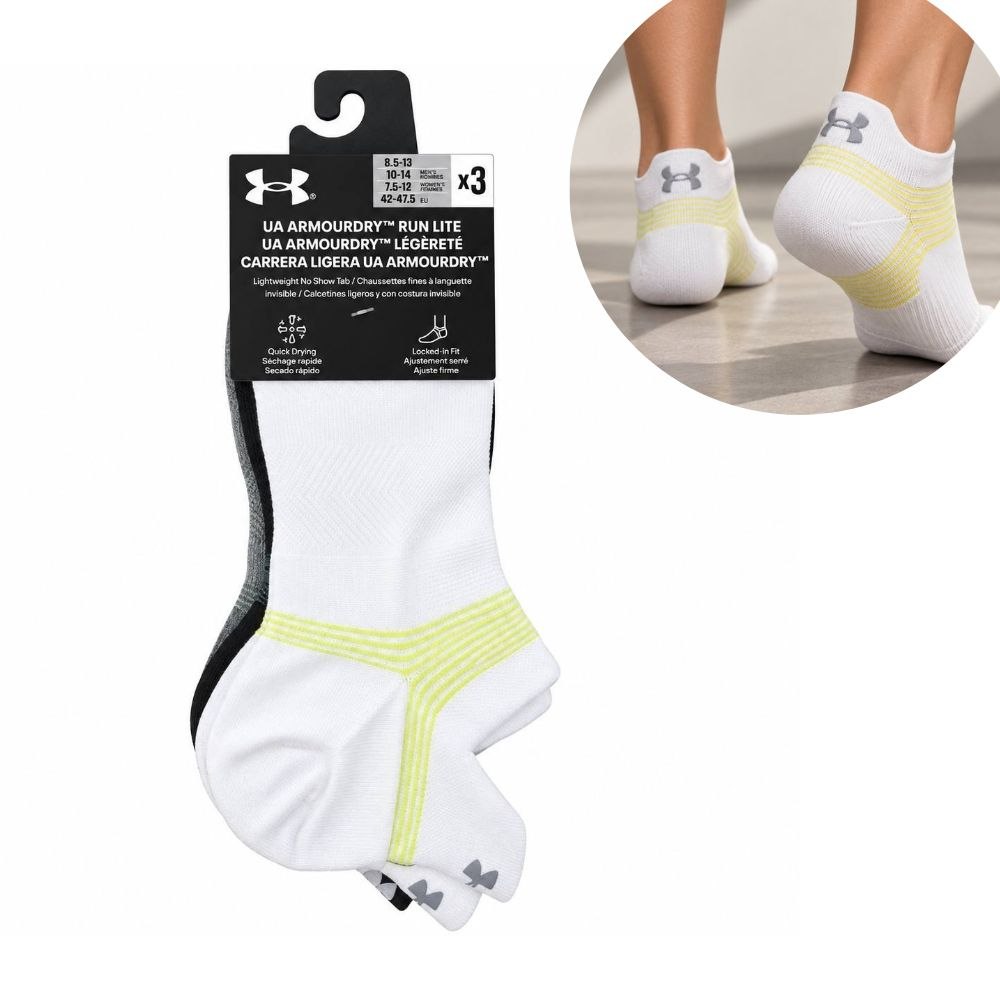 CALCETA INVISIBLE LIGERA ORIGINAL UNDER ARMOUR UNISEX 3 PARES