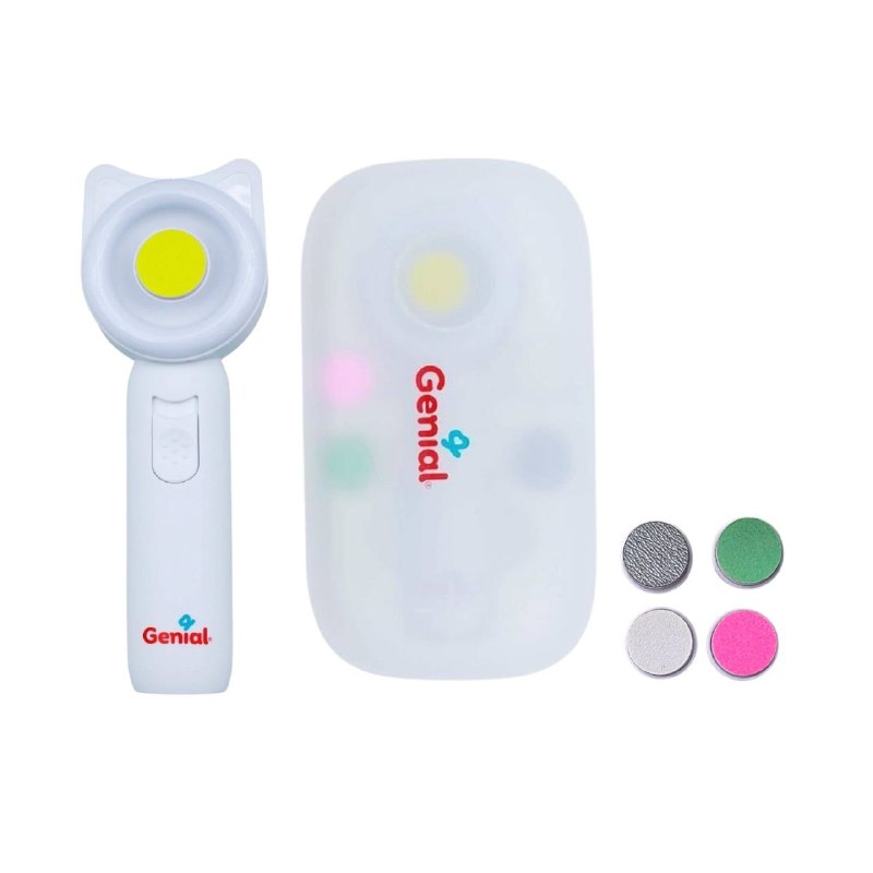 LIMA DE UÑAS ELECTRICA CON LUZ LED Y 2 VELOCIDADES PARA BEBES GENIAL