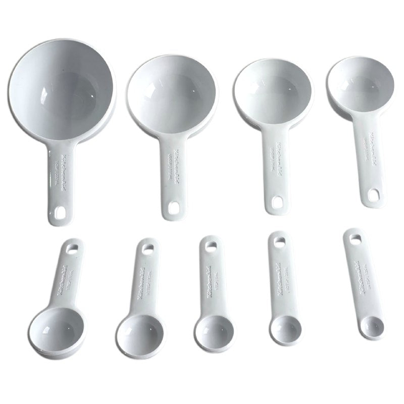 CUBIERTOS SET DE CUCHARAS Y TAZAS MEDIDORAS PARA COCINA DE 9 PIEZAS KITCHENAID
