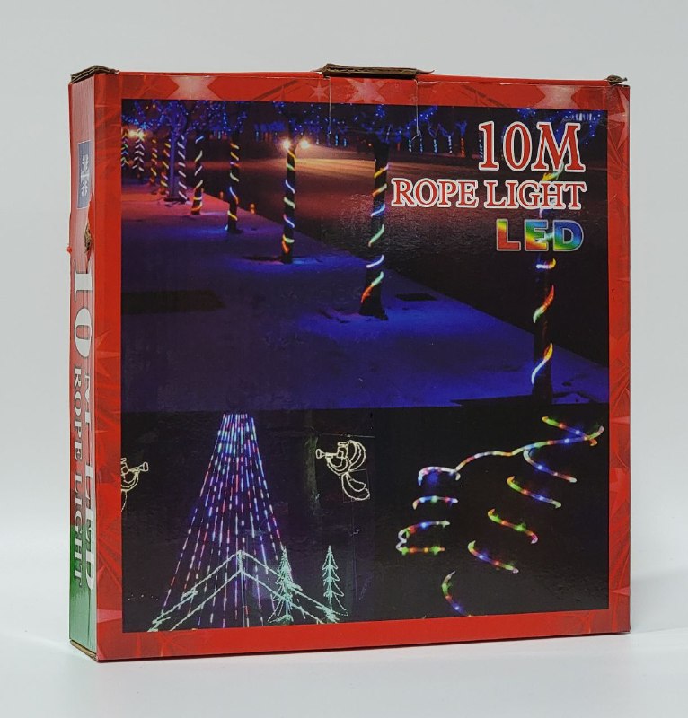 LUCES DECORATIVAS NAVIDEÑAS CUERDA DE LUCES LED IMPERMEABLE MMULTICOLOR INTERIORES Y EXTERIORES ROPE LIGH 10 METROS
