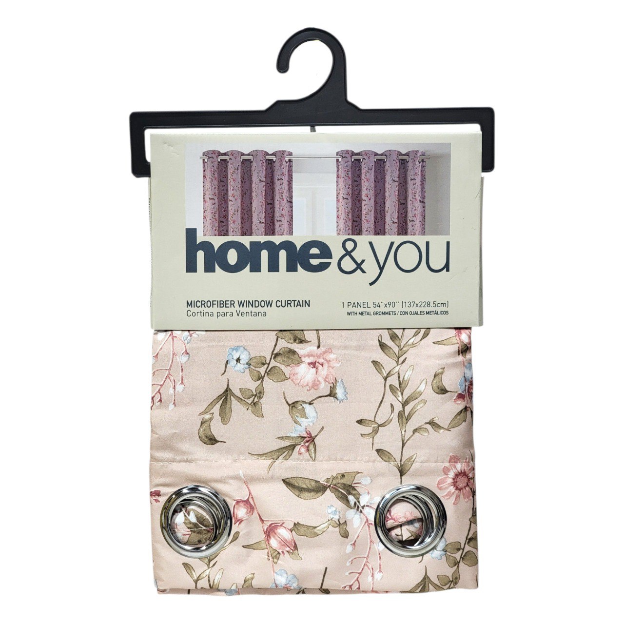 CORTINA PARA VENTANA CON DISEÑO FLORAL 1 PANEL HOME&YOU 137X228CM