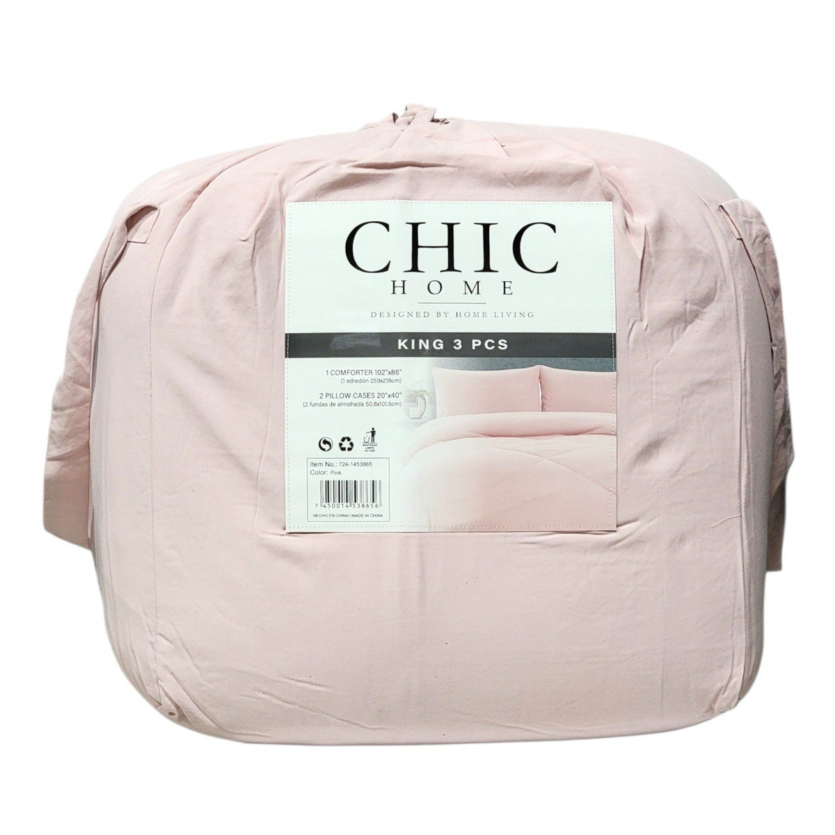 JUEGO DE SABANA EDREDÓN KING CHIC HOME 3PCS